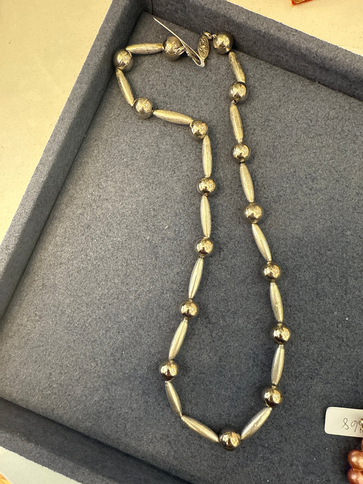 Dainty Sterling Beaded Necklace