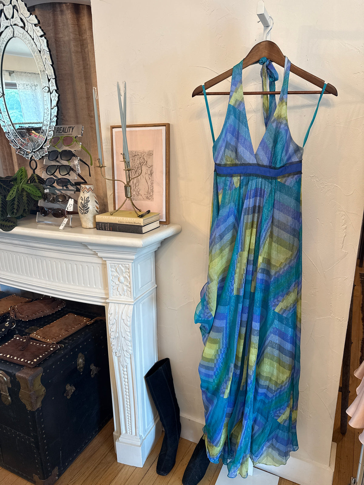 1069 BCBG Striped Maxi Dress
