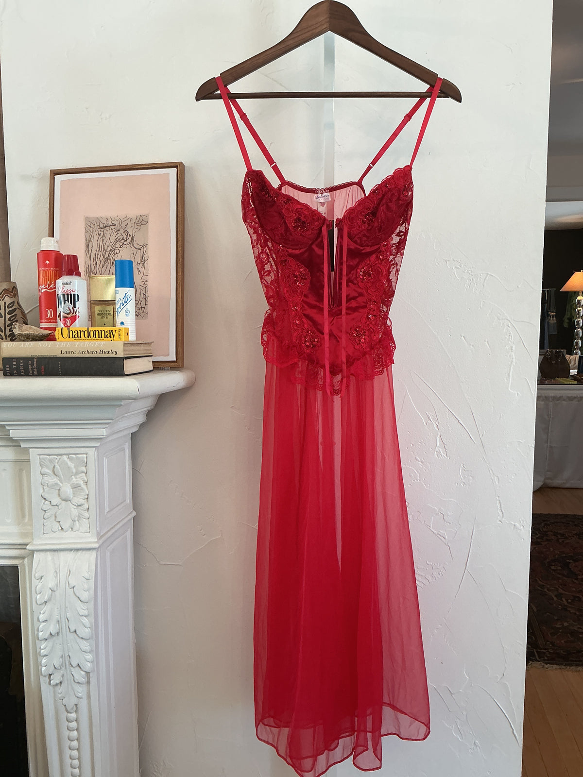 Fredericks red bustier lingerie