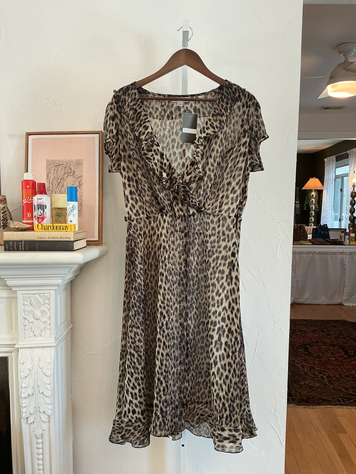 Dress barn sheer leopard dress