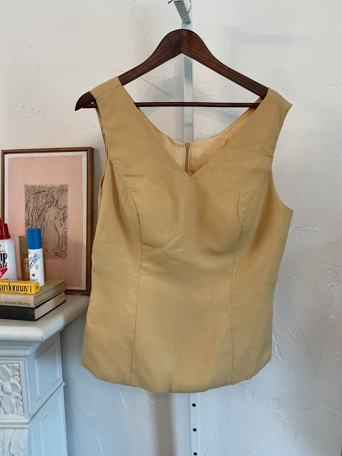 Yellow polyester top