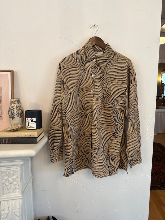 1055 Truffles Vintage Printed Blouse