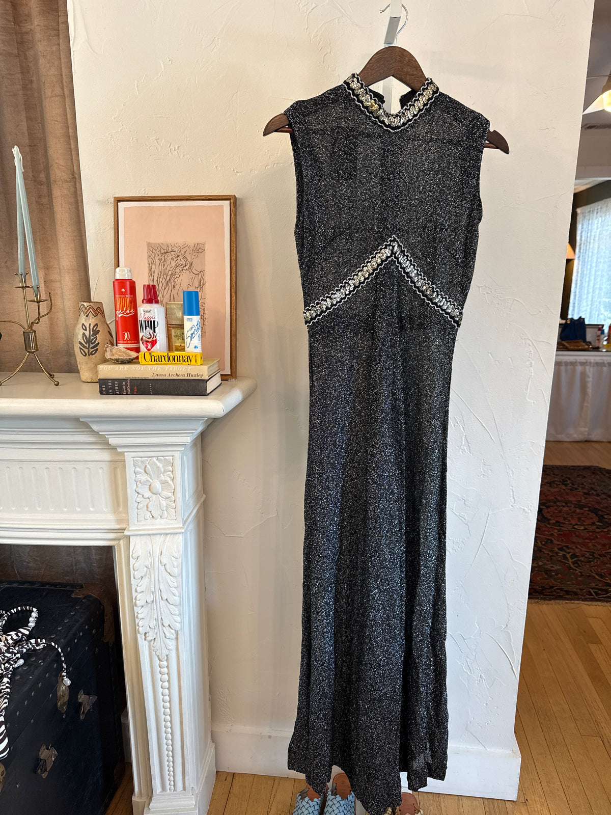 Sheer Sparkly Sequin Detail Maxi Dress