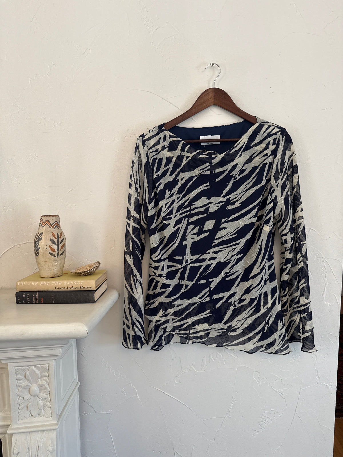 1040 Nicole Studio Blue Blouse