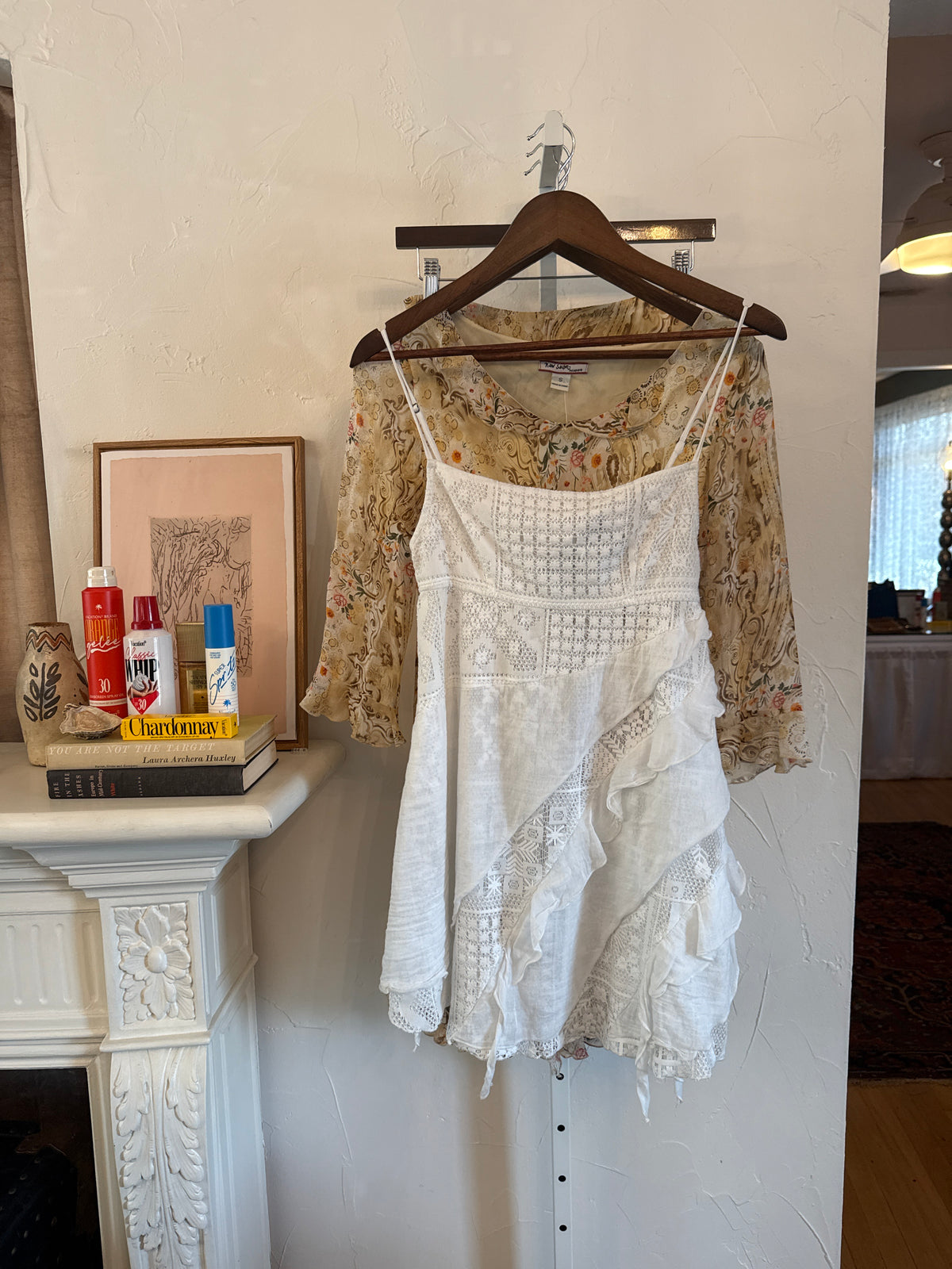 Free People Lace White Mini Dress