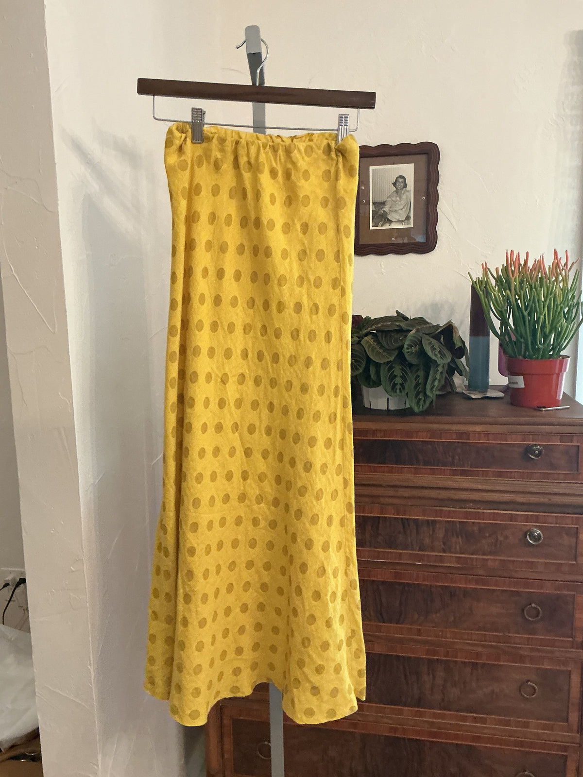 Margot Polka Dot Linen Skirt