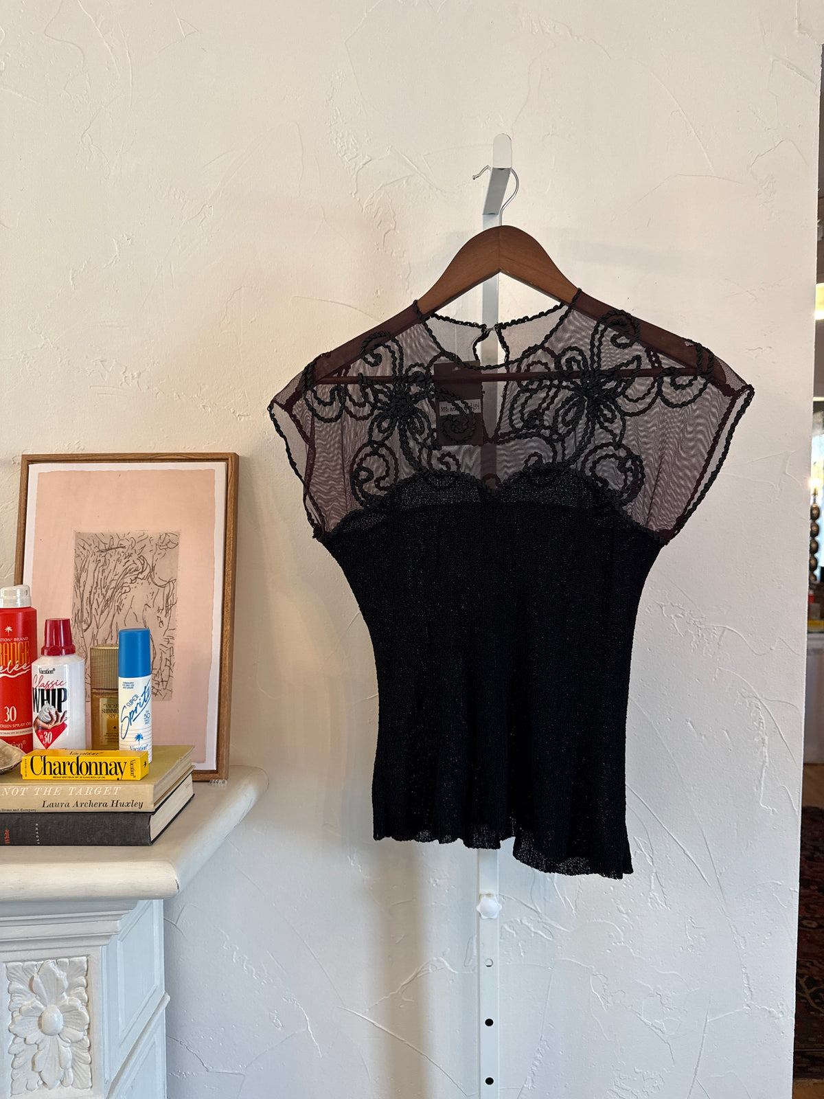 Mesh Overlay Top No Brand