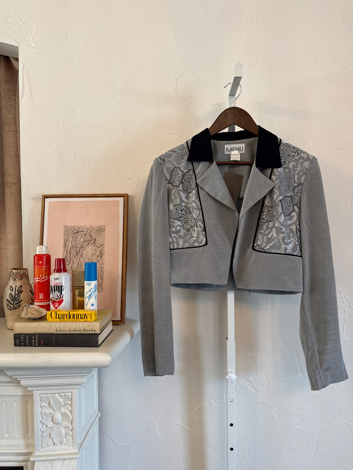 Menu Silver Cropped Jacket