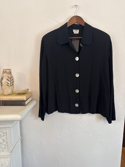 1039 Clio Black Blouse