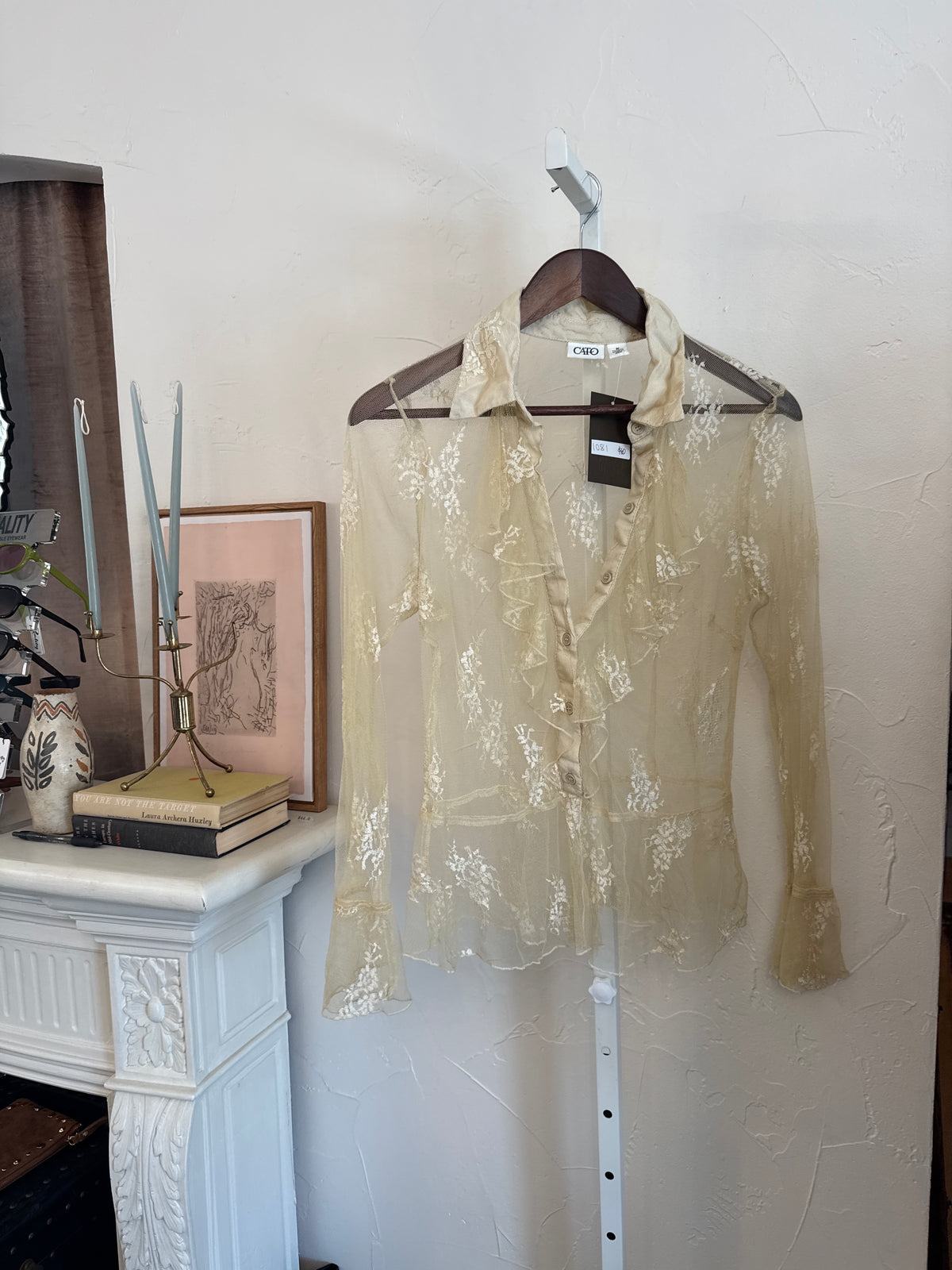 1081 Cato Sheer Lace Layering Top