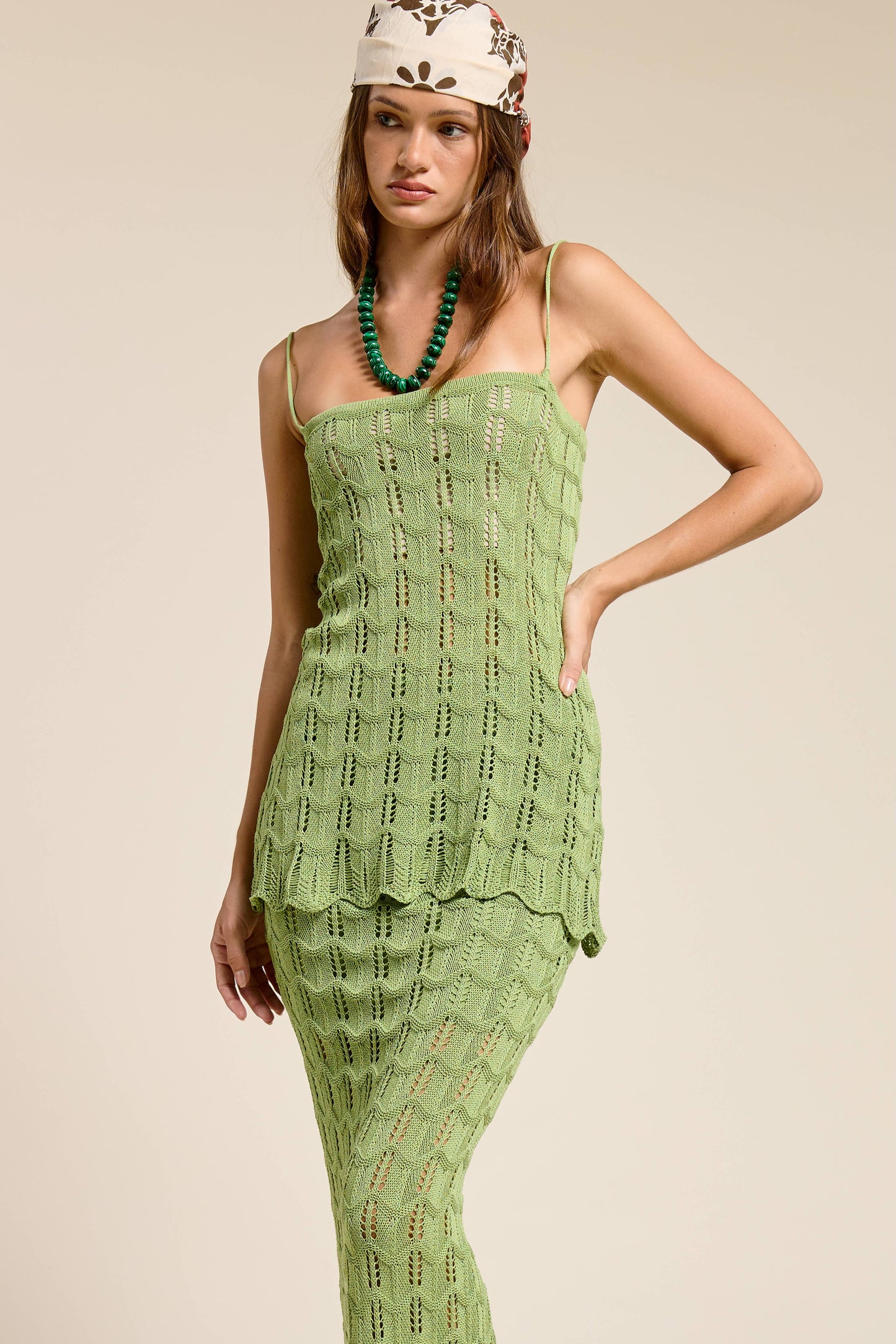 Juliet Crochet Knit Tank & Skirt Set