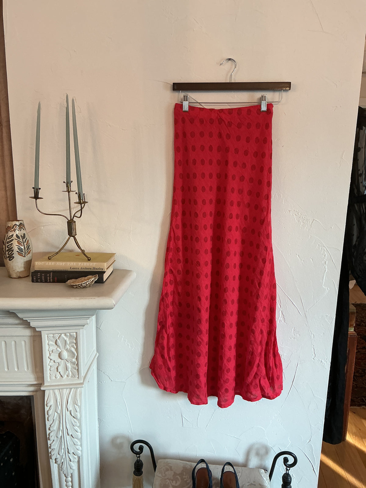 Margot Polka Dot Linen Skirt