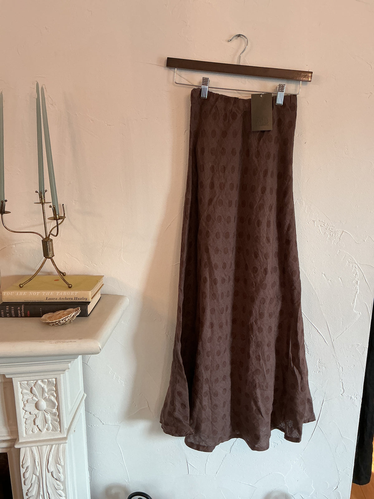 Margot Polka Dot Linen Skirt