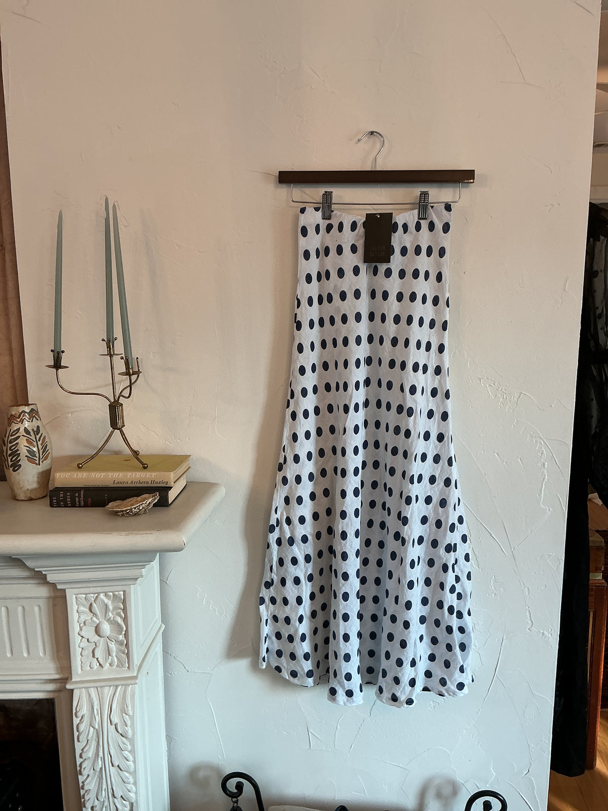 Margot Polka Dot Linen Skirt