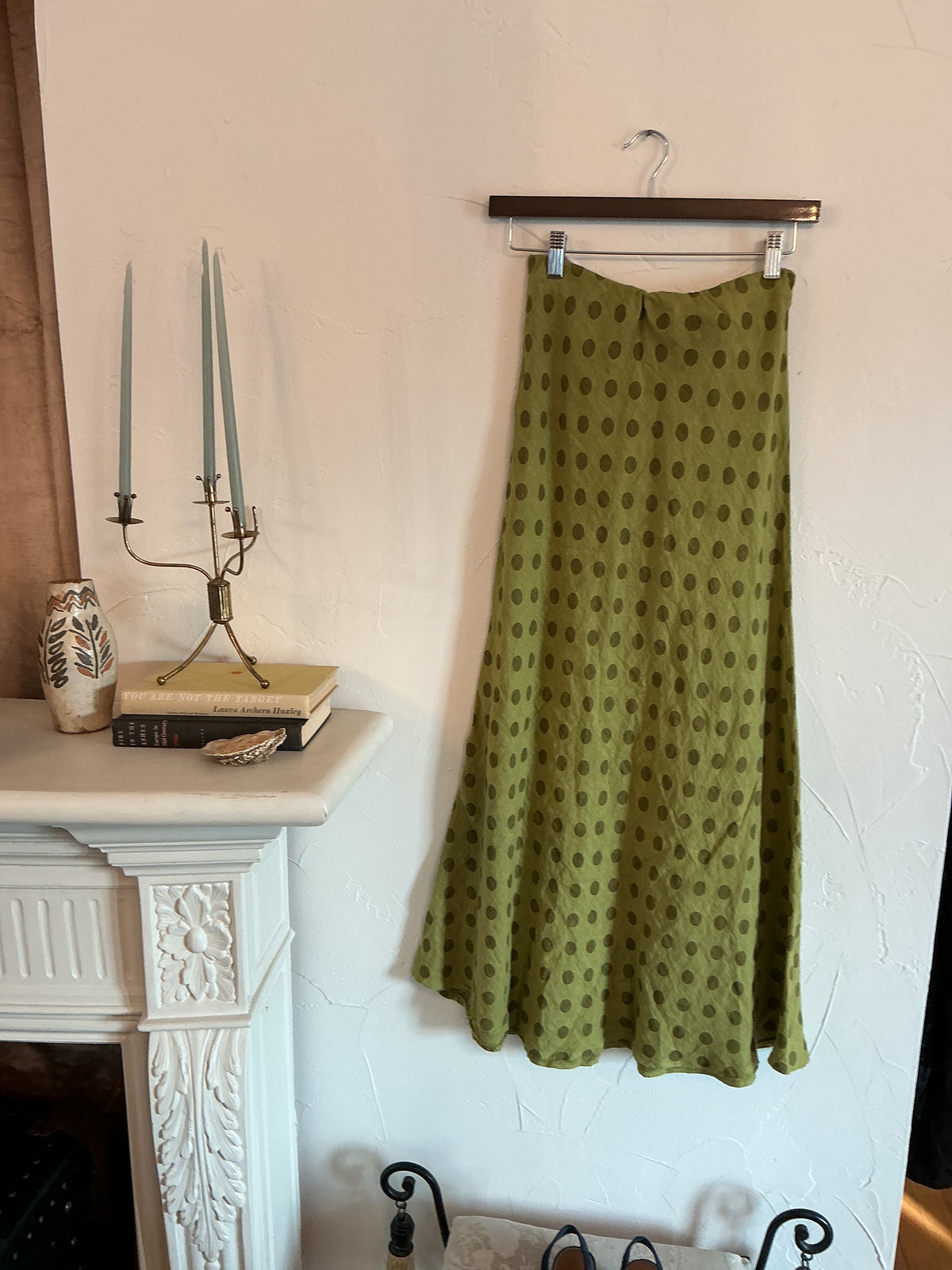 Margot Polka Dot Linen Skirt